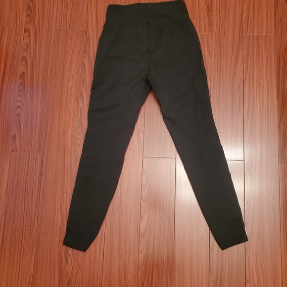 Express High-Waisted Black with Red and White Striped Leggings, Size Small - Picture 6 of 8